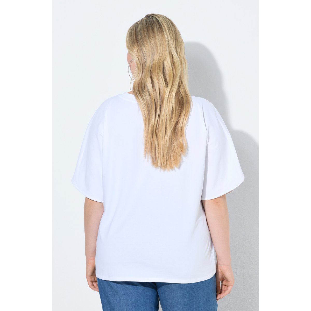 T-shirt oversize, imprimé Santorin blanc cassé, ULLA POPKEN