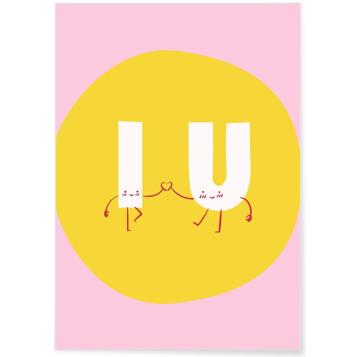 Affiche I & U Forever blanc, L'AFFICHERIE