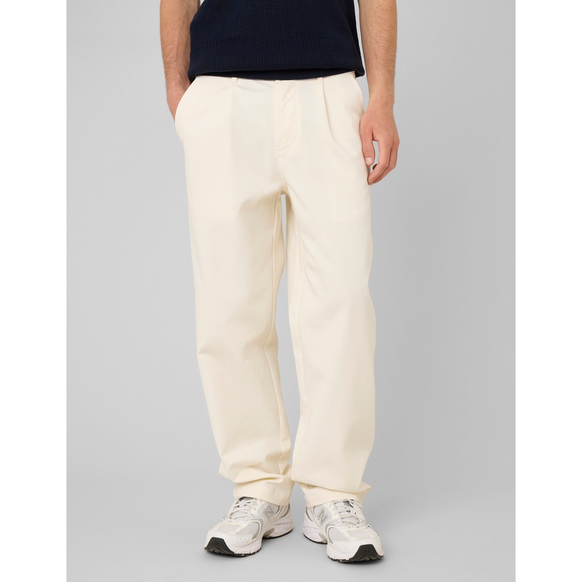 Pantalon à pinces naturel, BZB