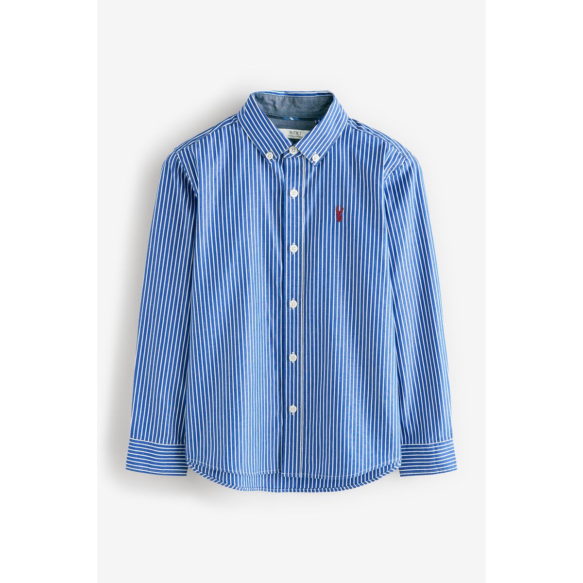 Chemise rayée à manches longues 100 % coton rayures bleues, NEXT