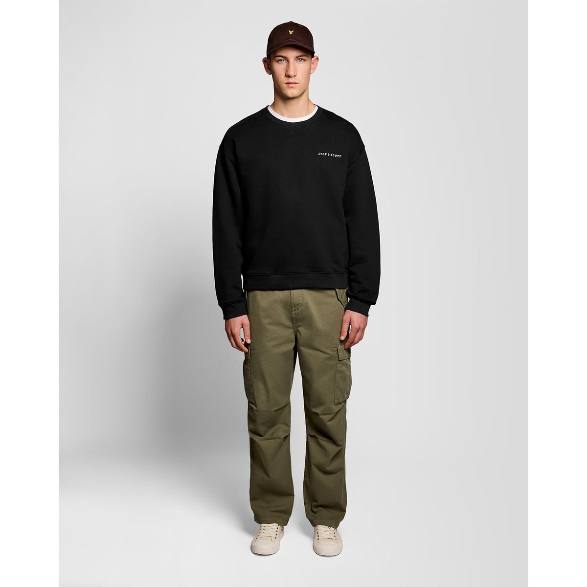 Sweat-shirt épais script noir jais, LYLE & SCOTT