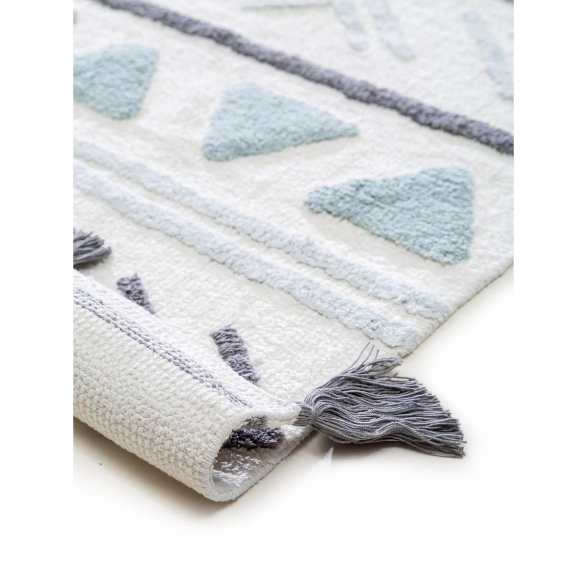 Tapis lavables pour enfants tufté main LEVI bleu, BENUTA