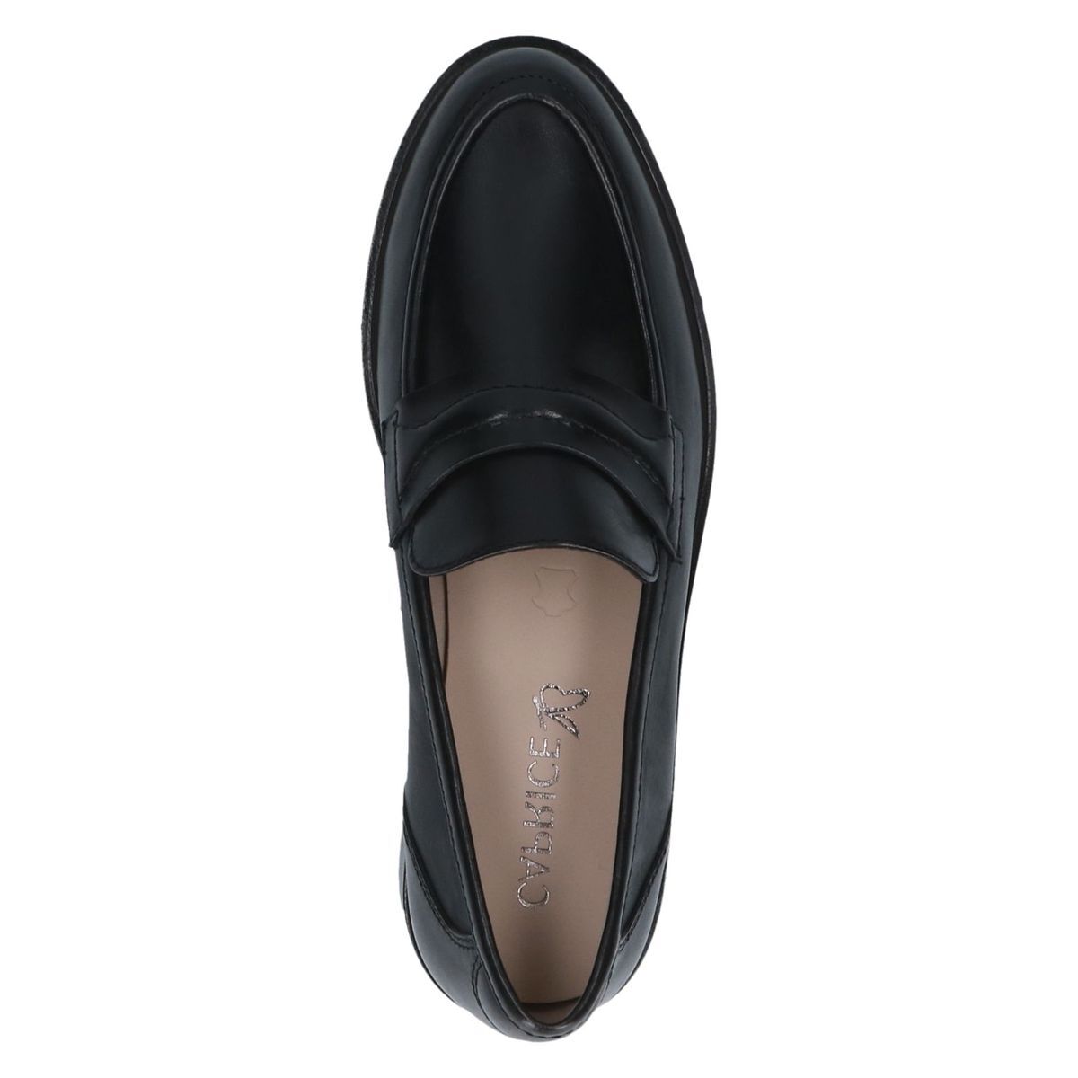 Slipper en cuir noir nappa, CAPRICE