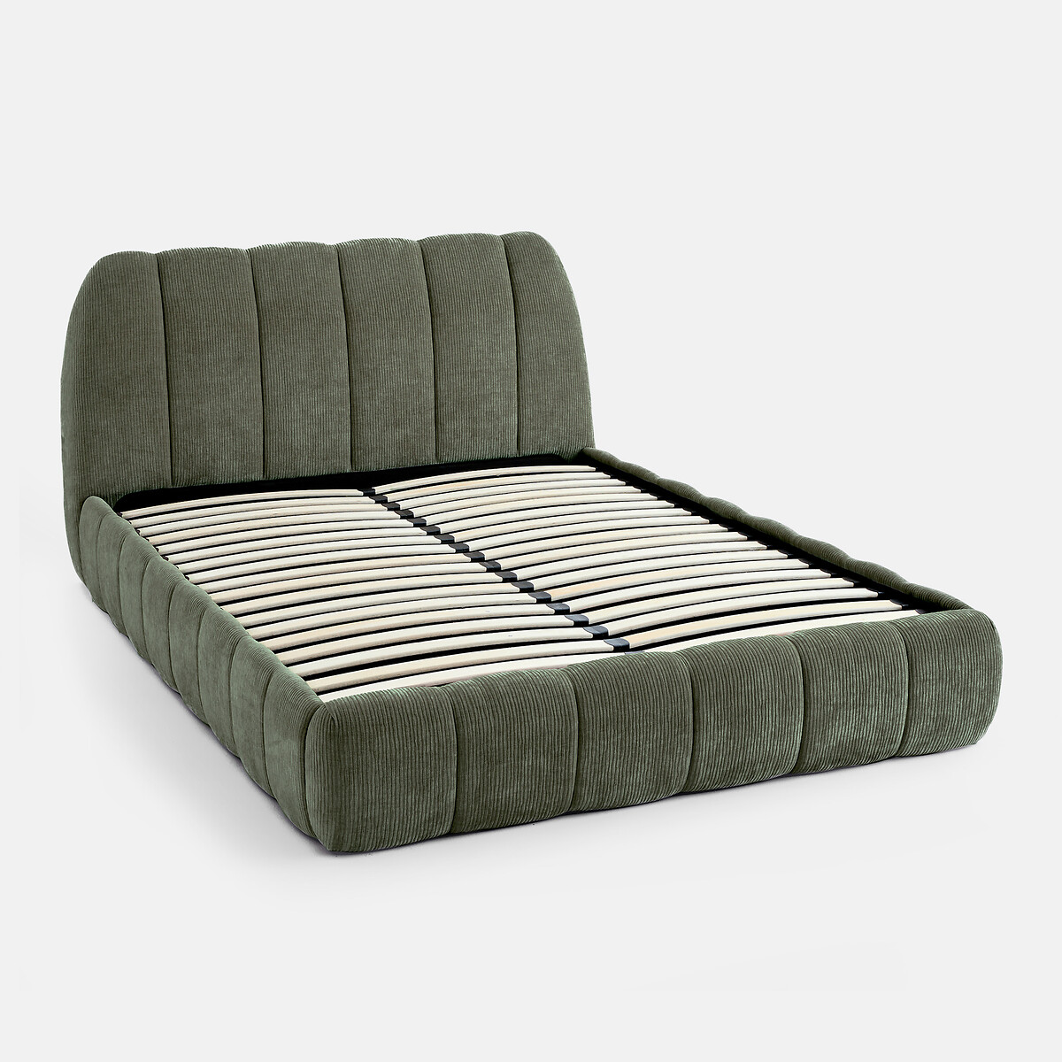 Kastenbett mit Bettkasten, NURIA khaki, LA REDOUTE INTERIEURS