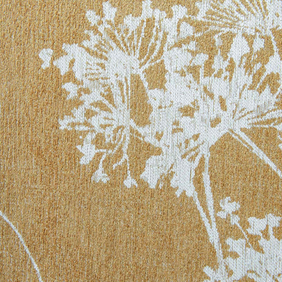 Tapis intérieur extérieur, PARSLEY doré miel motif blanc herbier, RECOLLECTION