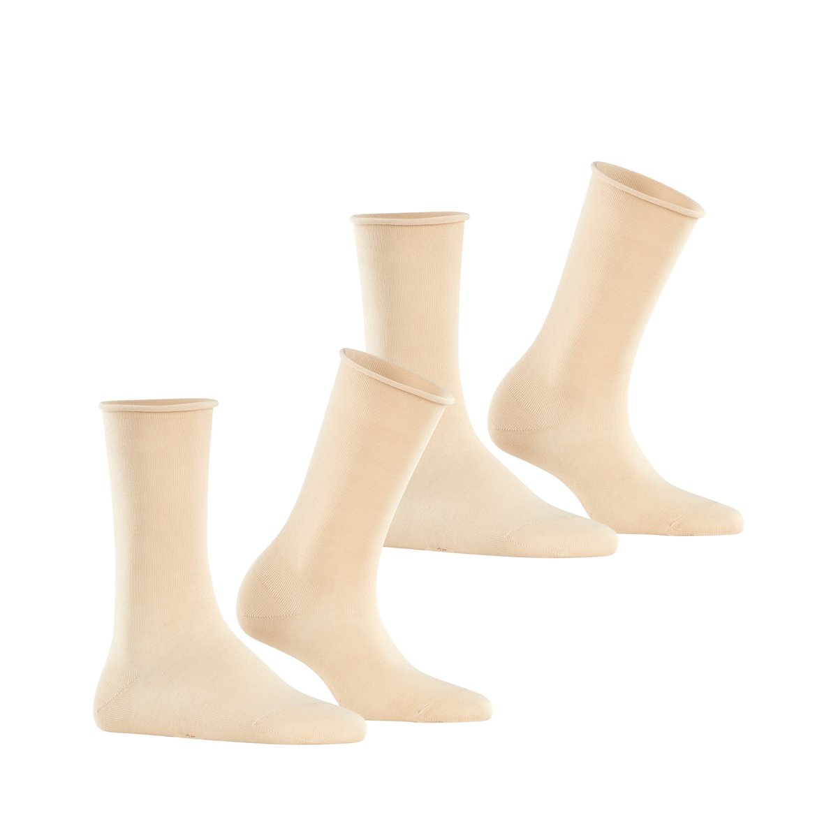 Chaussettes Basic Pure 2-Pack Opaque creme, ESPRIT