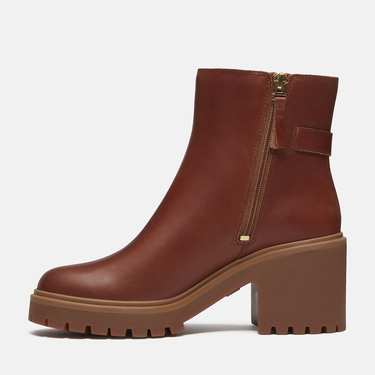 Stone Heights Mid Chelsea Heeled Leather Ankle Boots brown, TIMBERLAND