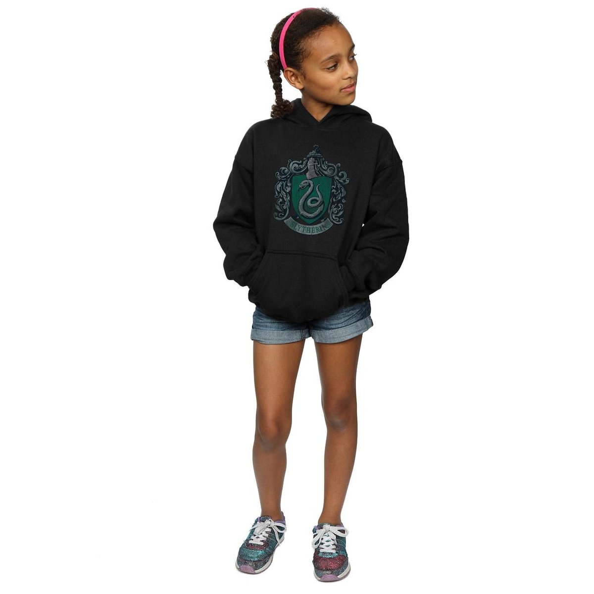 Sweat à capuche SLYTHERIN noir, HARRY POTTER