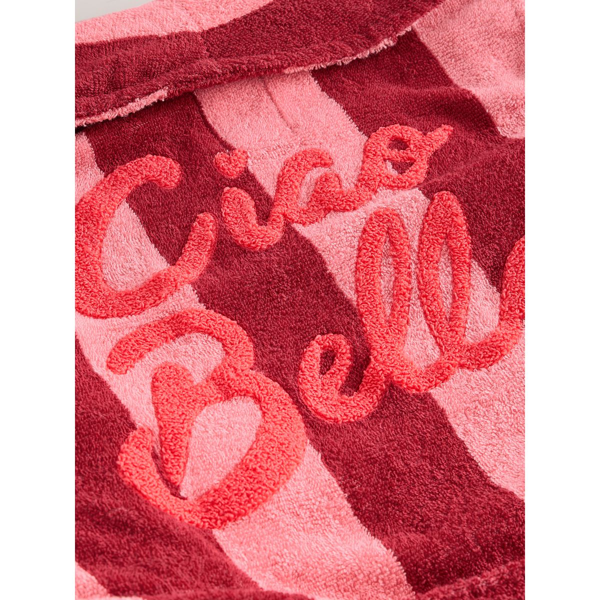 Peignoir en coton éponge rayures roses/rouges, NEXT