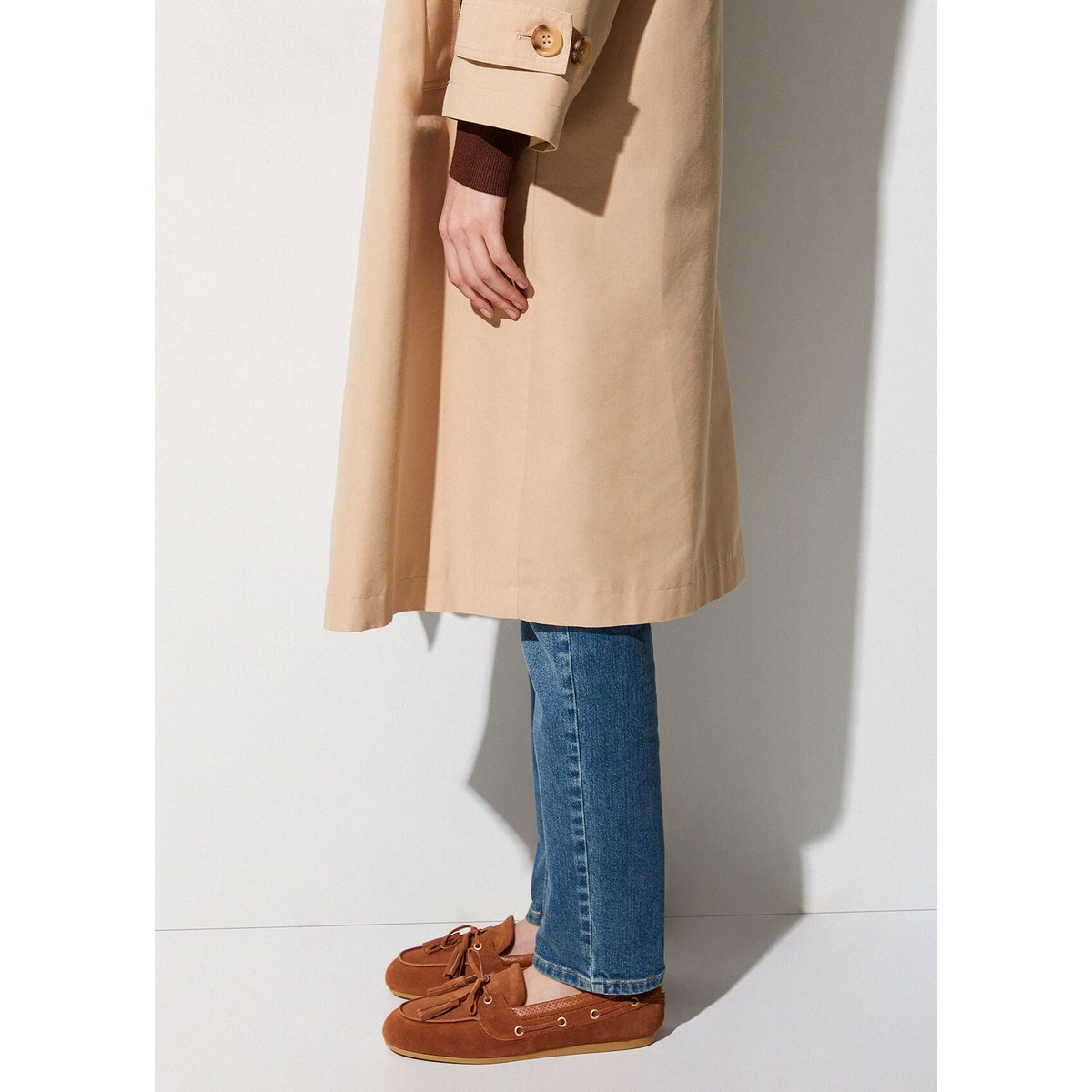 Mocassins en daim avec pampilles terre cuite, LIU JO