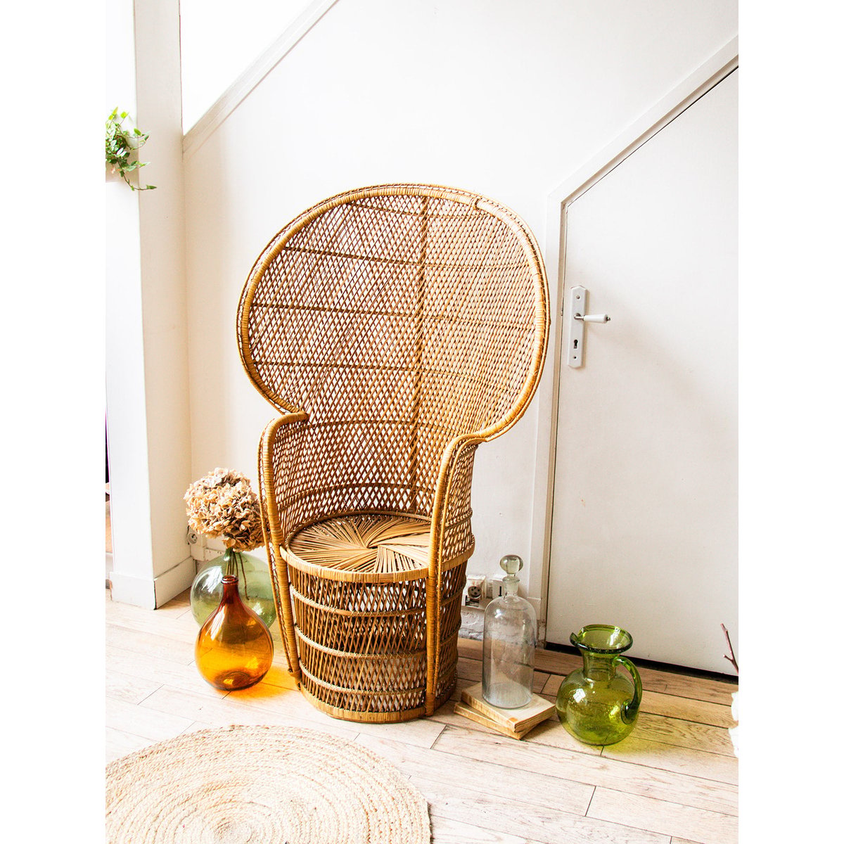 Fauteuil en rotin Ernest N°43 - Bon état bois, DEBONGOUT