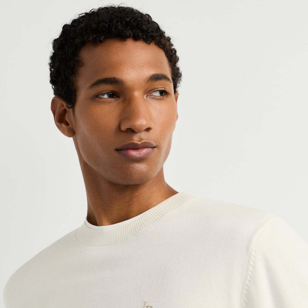 Pull Coupe Regular À Col Rond blanc cassé, PEPE JEANS
