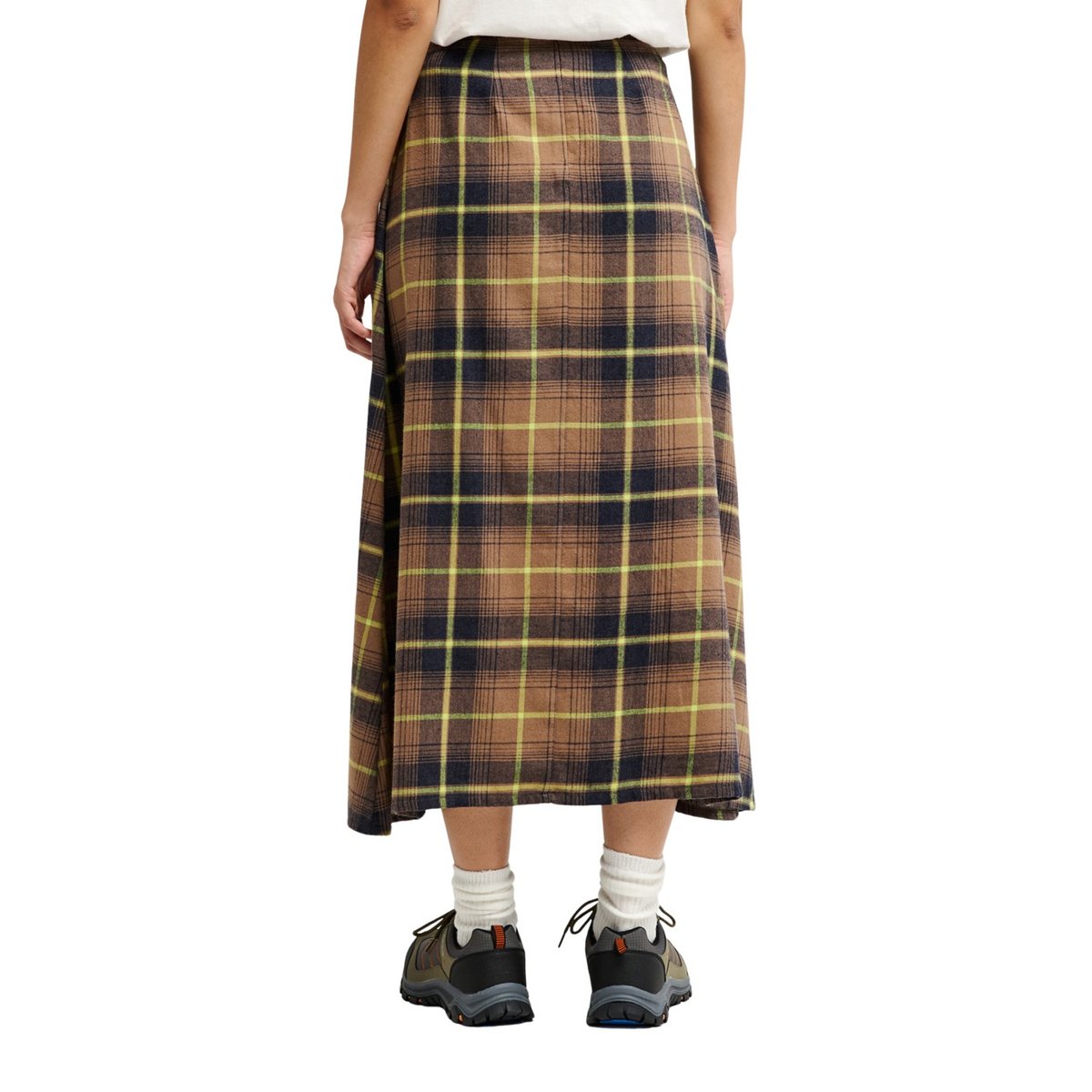 Jupe longue LOMOND SKIRT marron pine bark lomond check, QUIKSILVER