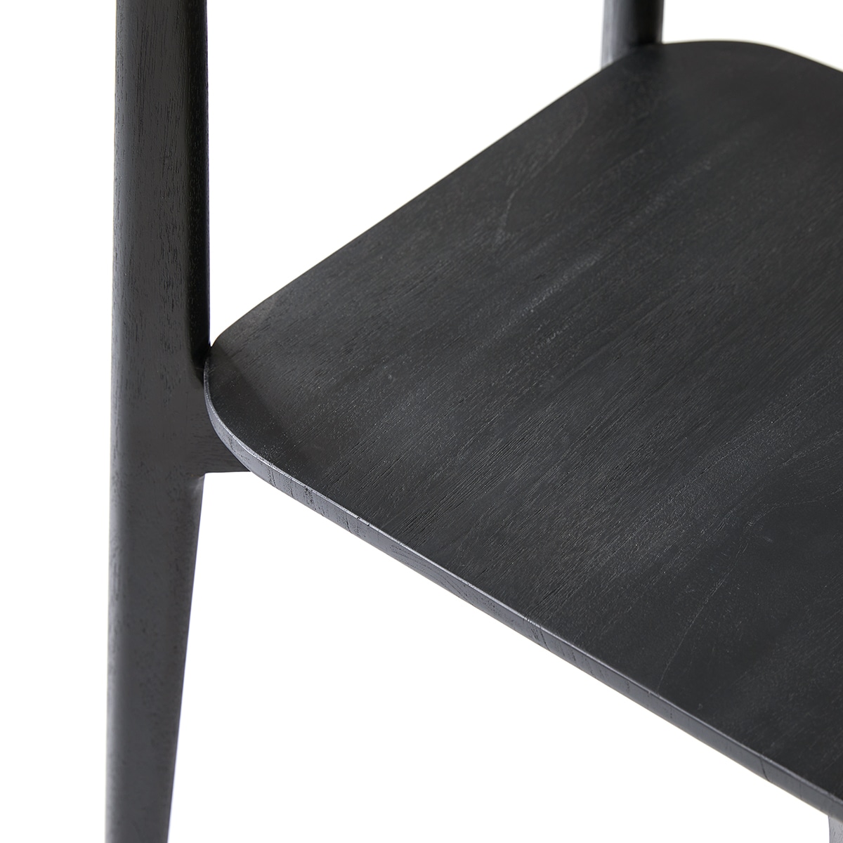 Chaise en Acajou massif, JONÀK noir, TIKAMOON
