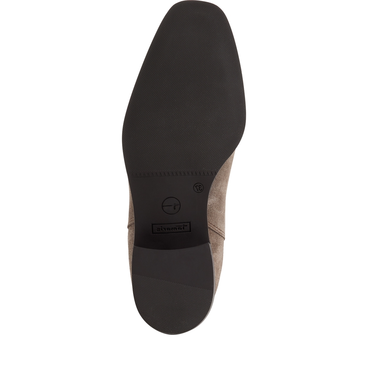 Bottine Chelsea en cuir marron taupe suède, TAMARIS