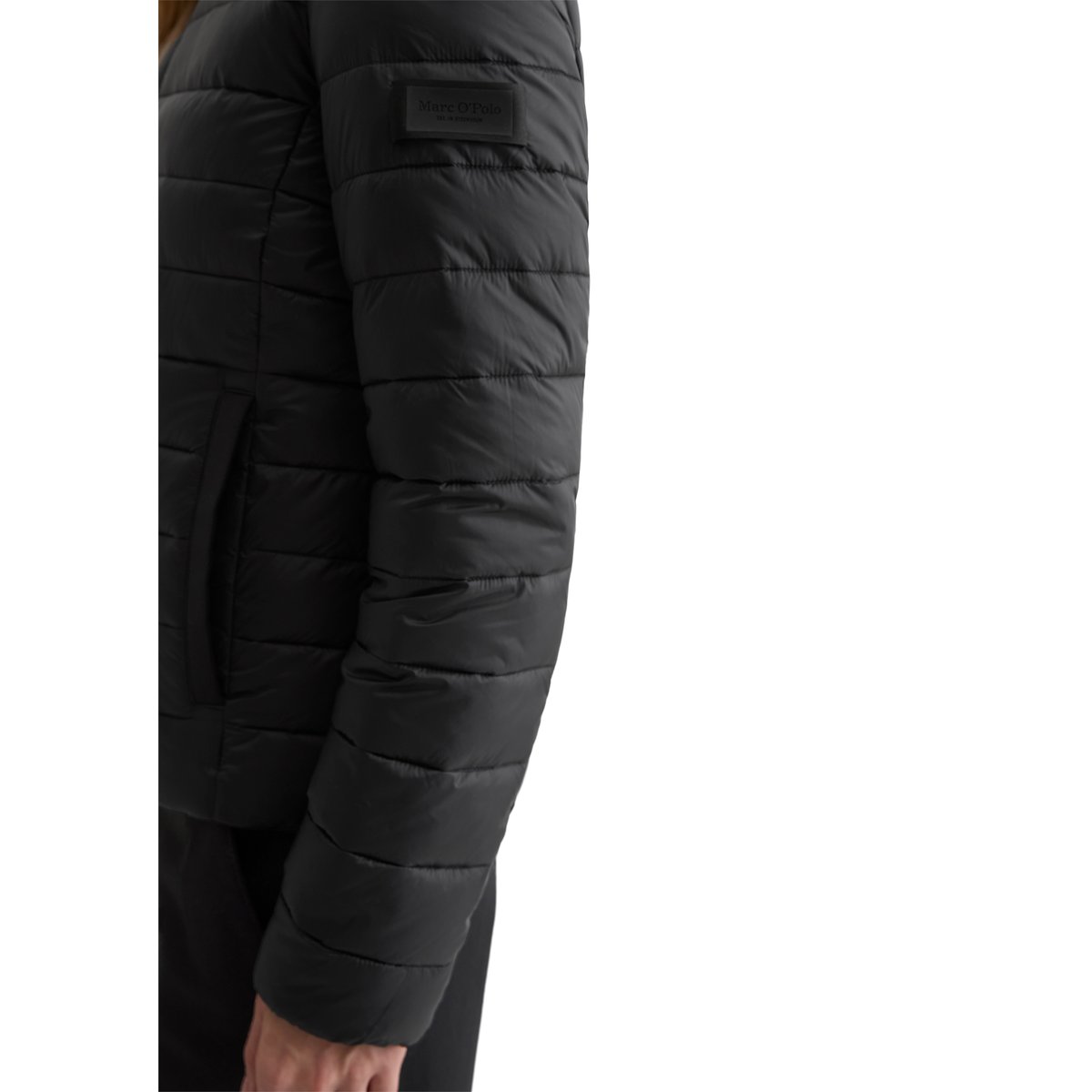 Veste matelassée légère fitted avec des matériaux recyclés noir, MARC O'POLO