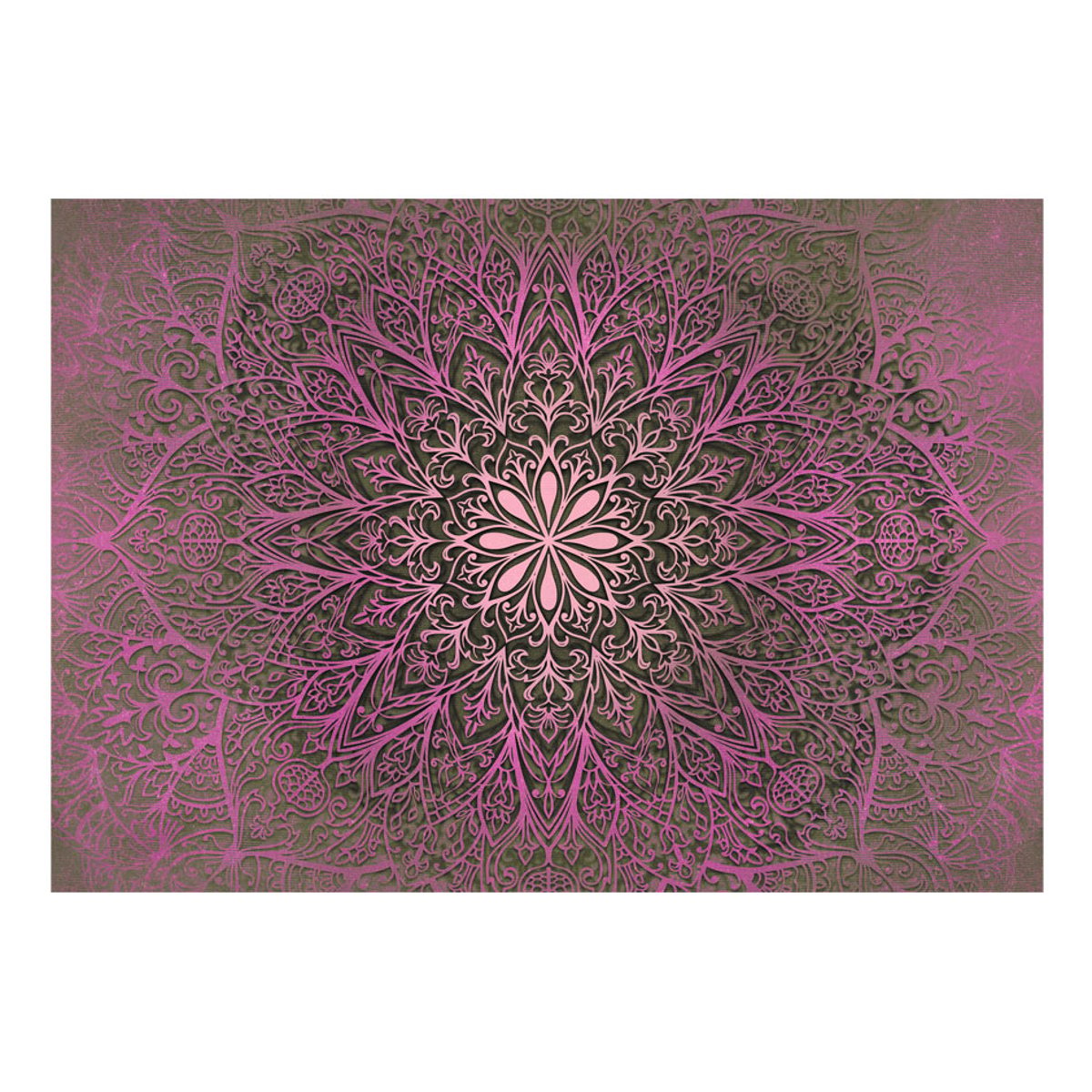 Papier peint intissé panoramique Mandala of Love rose, EDEN