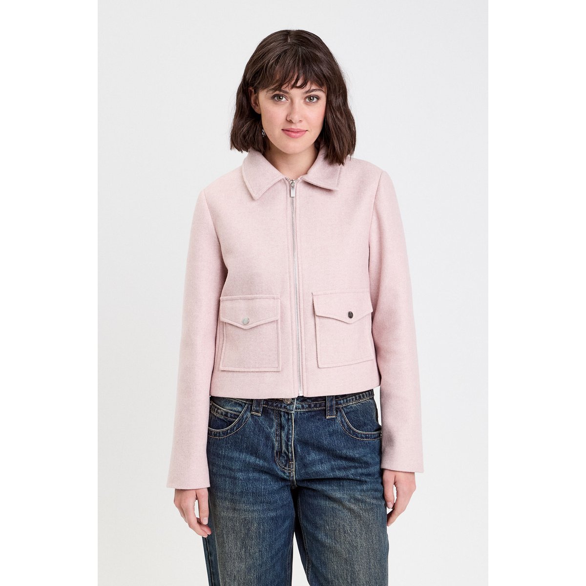 Veste zippée rose poudrée, CACHE CACHE