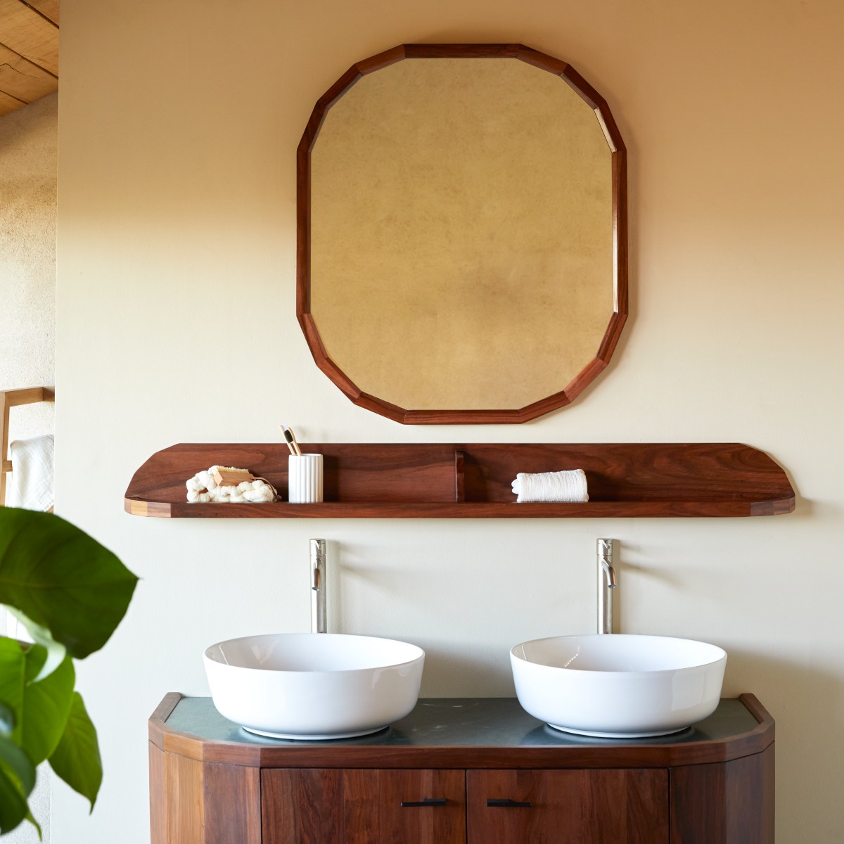 Étagère en Palissandre massif, JADE marron, TIKAMOON