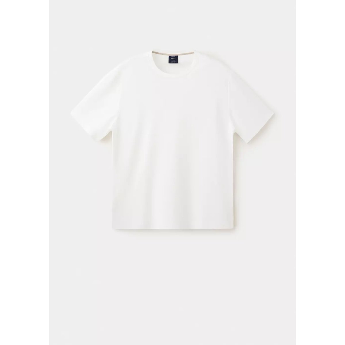 T-shirt 100 % coton regular-fit blanc, MANGO MAN