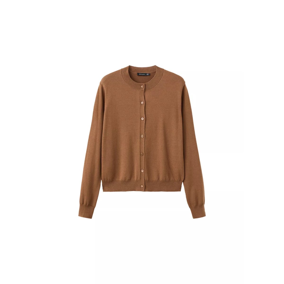 Cardigan maille de laine tabac, MANGO