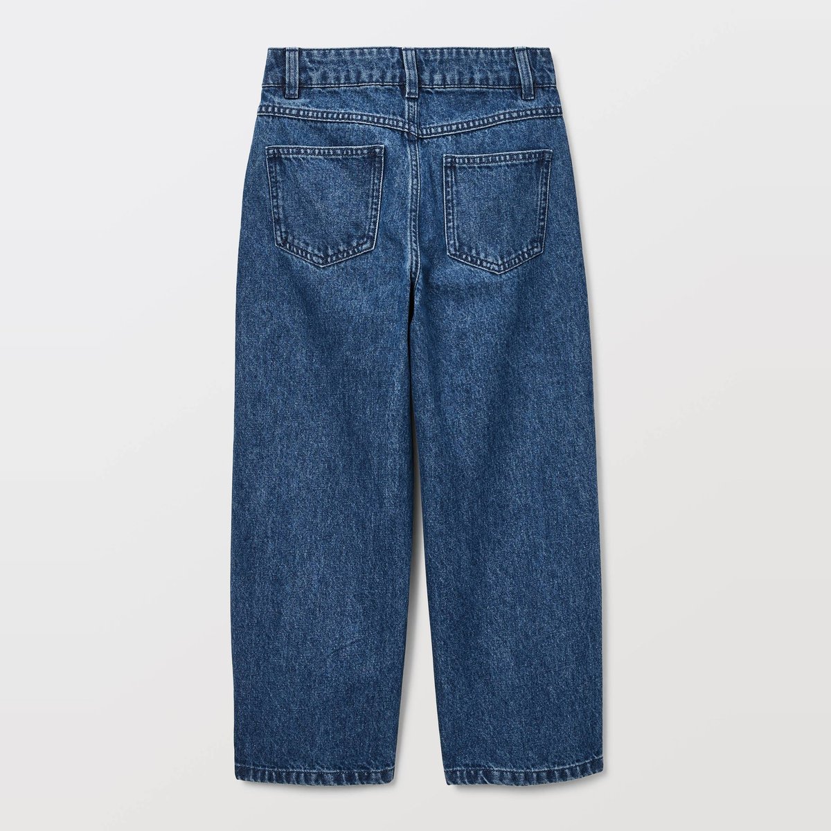 Jean droit en coton blue denim, MONOPRIX