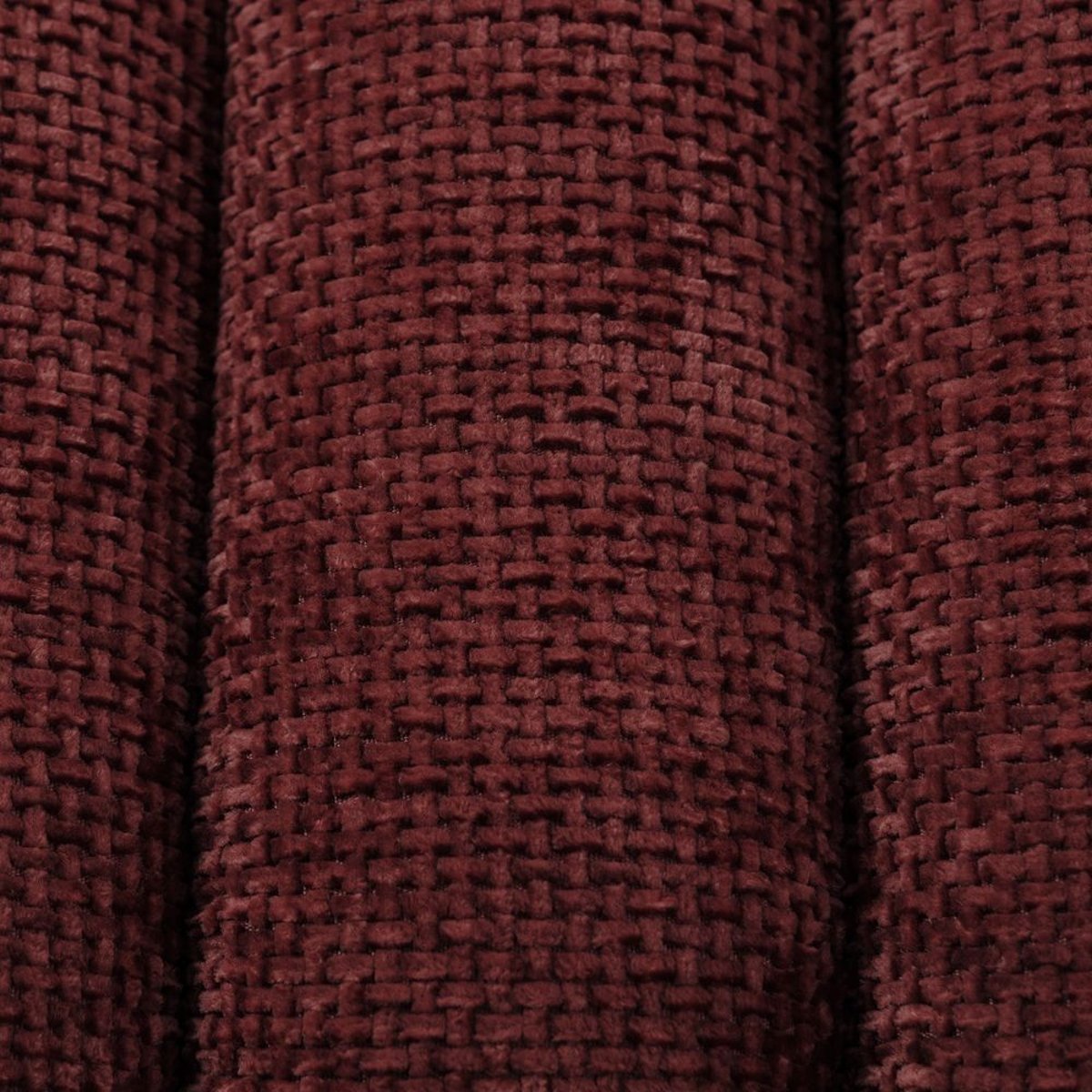 Pouf tissu chenillé bordeaux, ZAGO