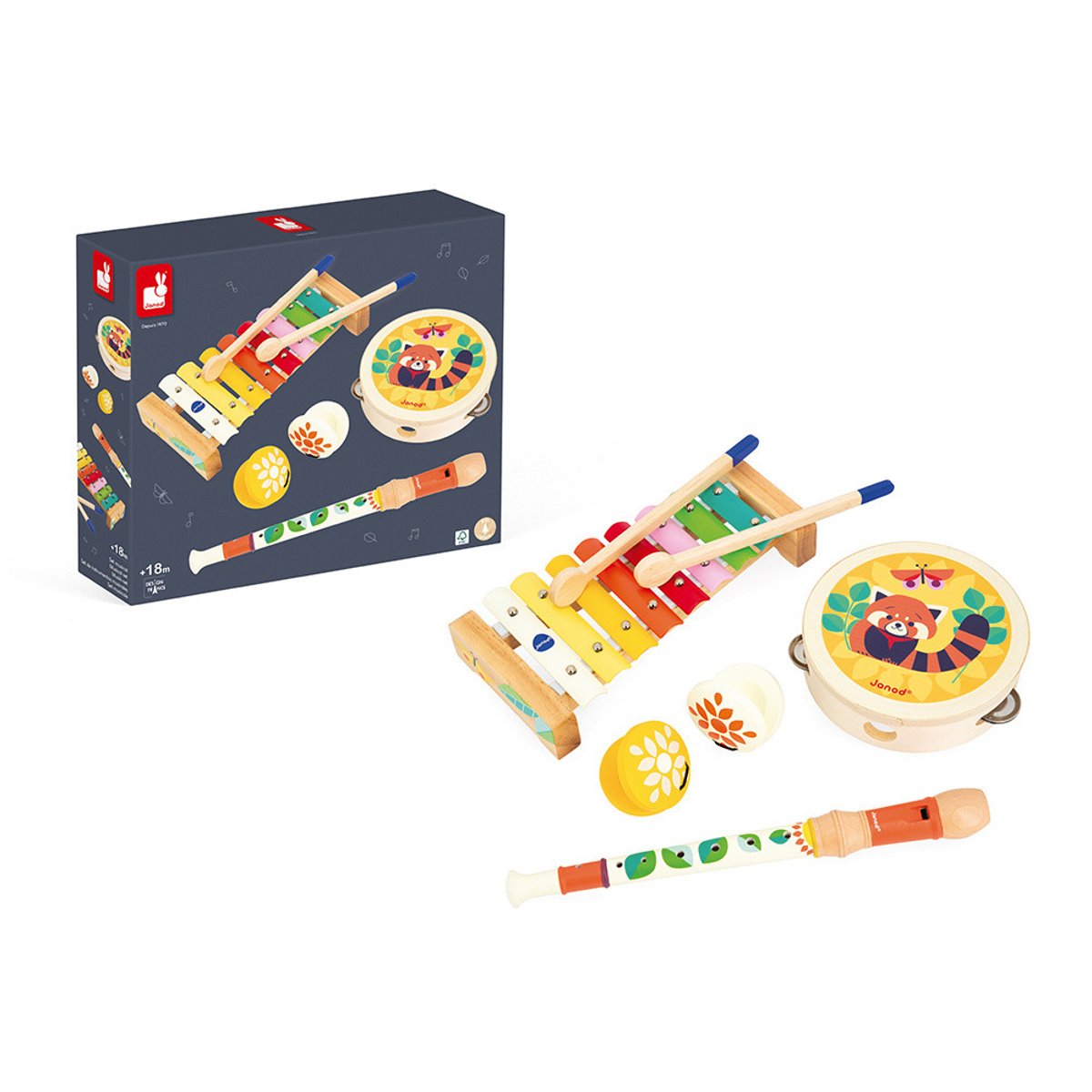 Set de 4 instruments Gioia multicolore, JANOD