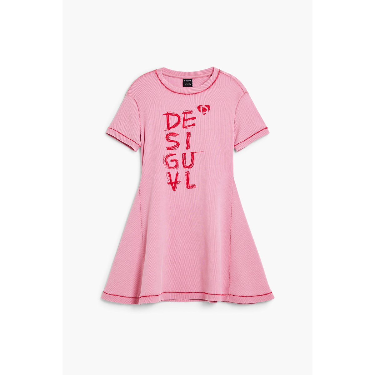Robe courte logo rouge, DESIGUAL
