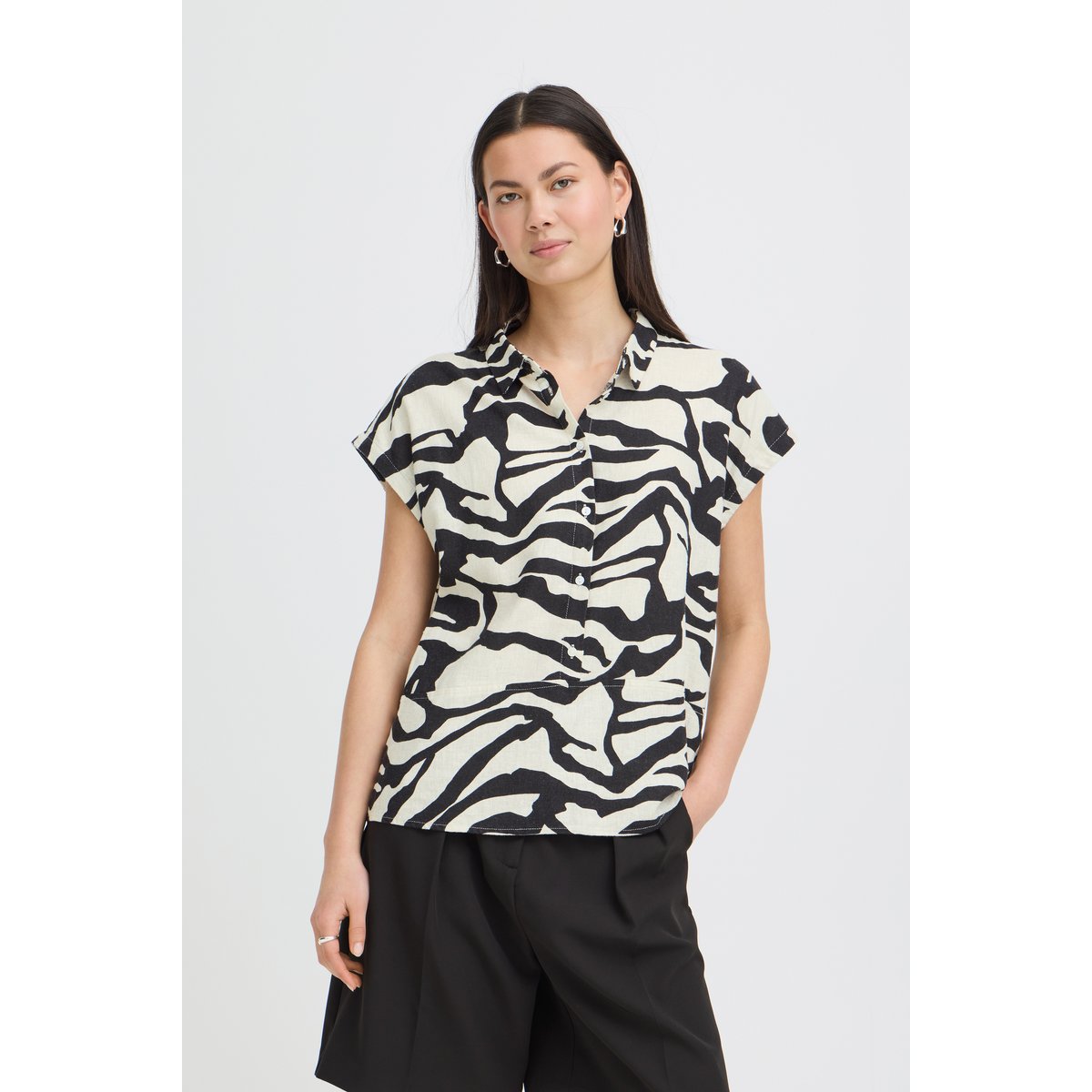 Short sleeve imprimé graphic animal, ICHI