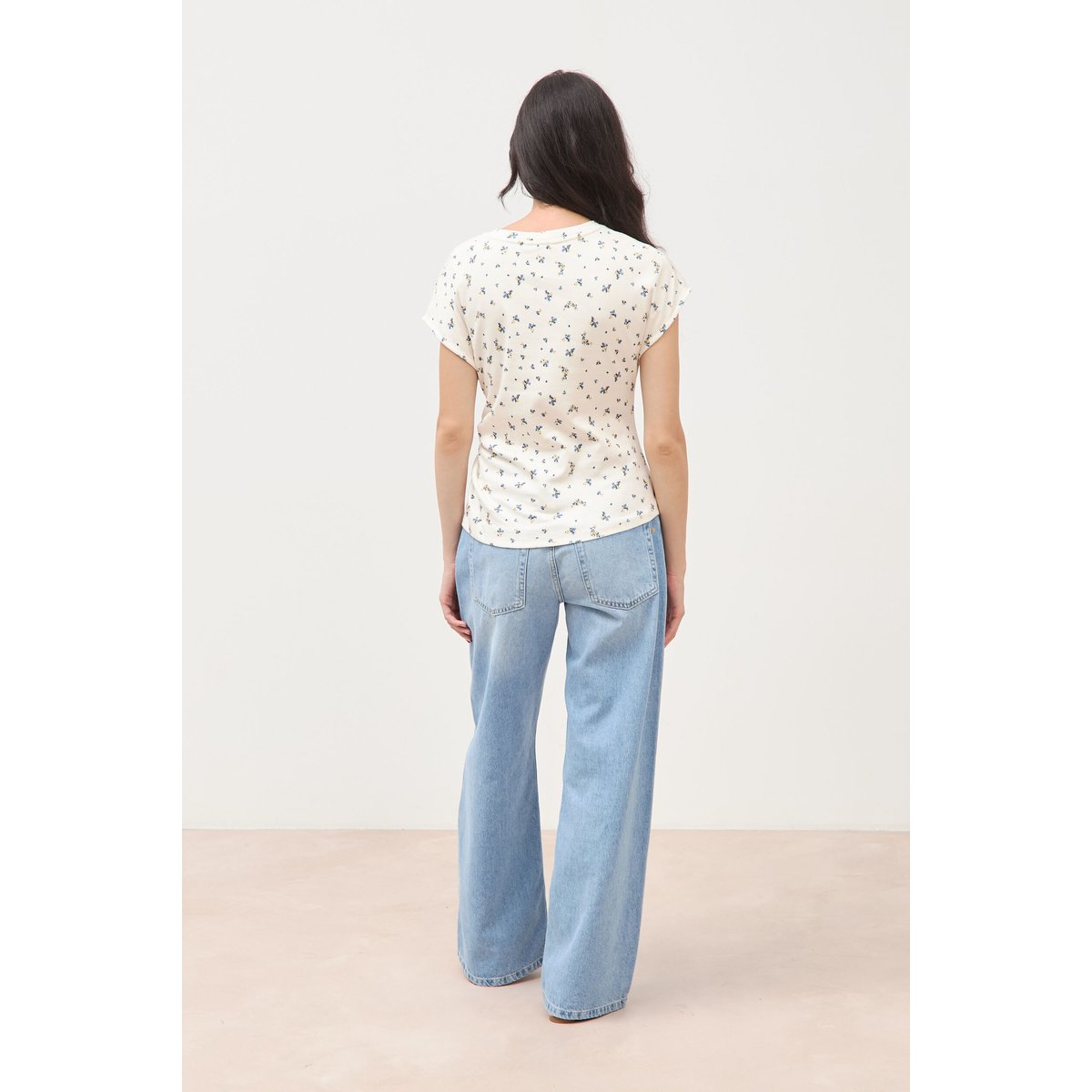T-shirt en coton blanc, BONOBO