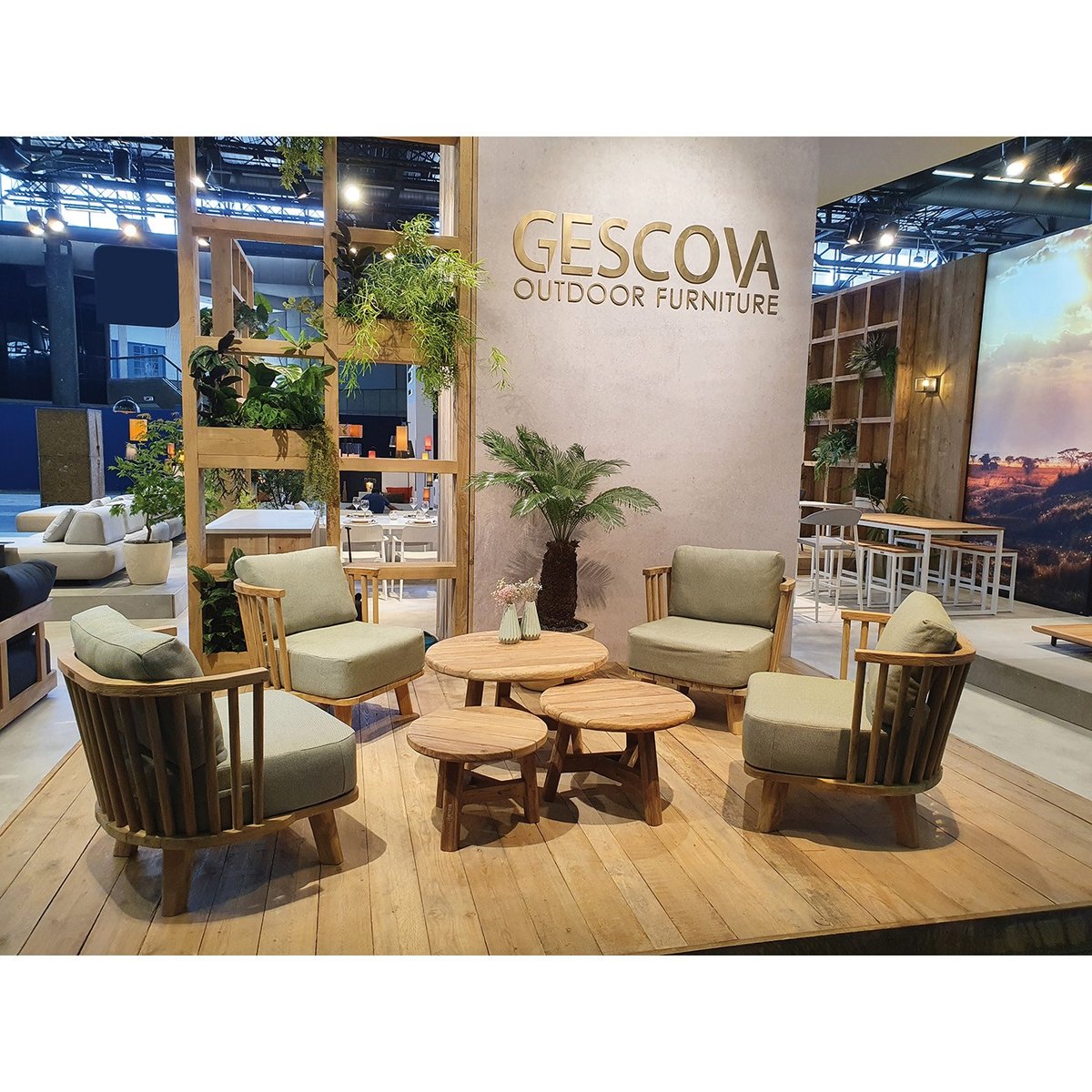 Table basse ronde en teck recyclé 60cm, FERDI bois, GESCOVA