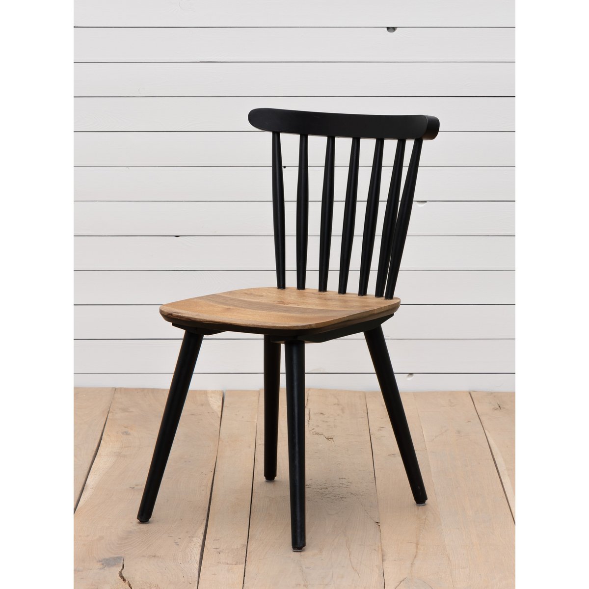 Chaise en bois PAULIN noir, CHEHOMA