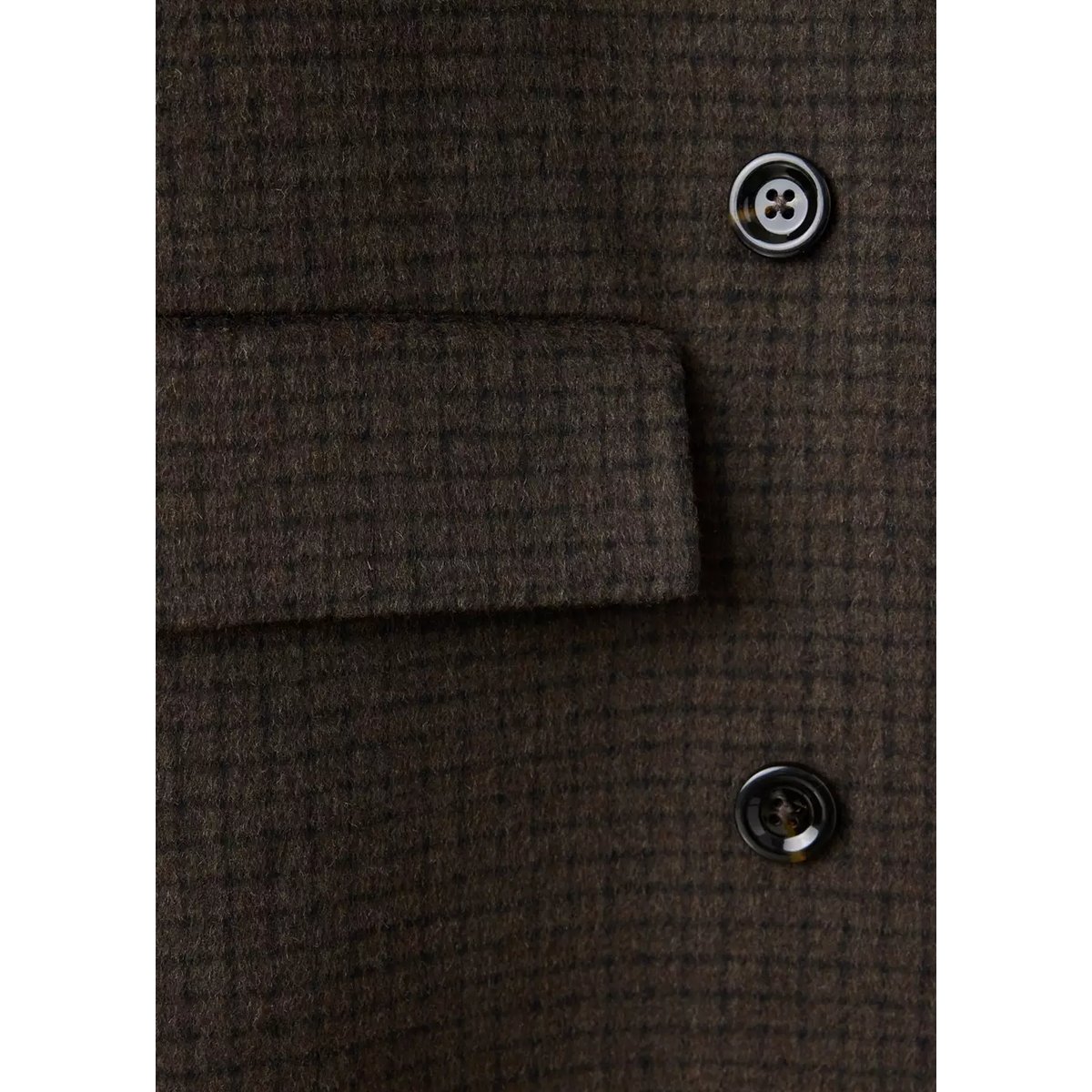 Manteau laine fait main chocolat, MANGO