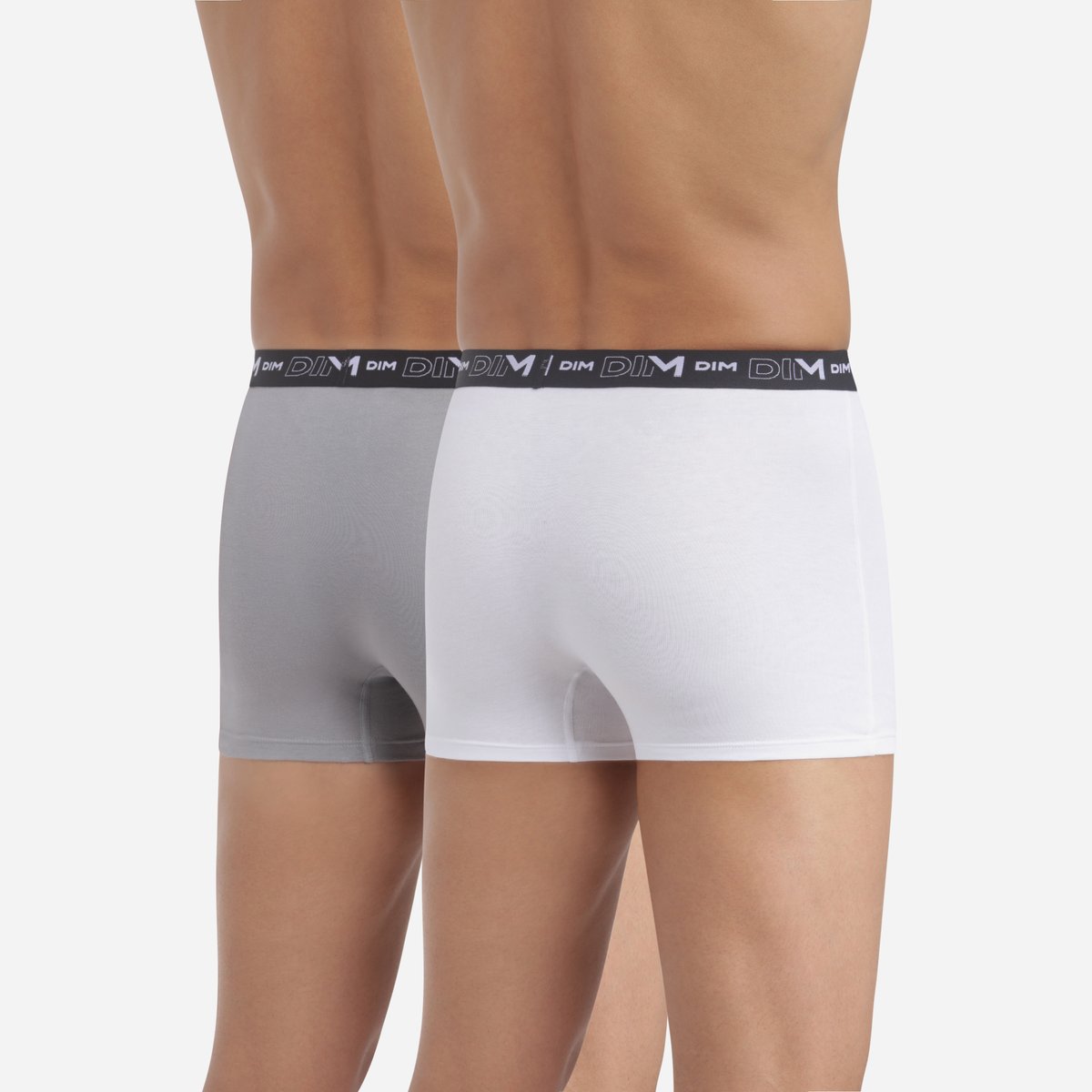 Lot de 2 Boxers Coton Strech gris, DIM