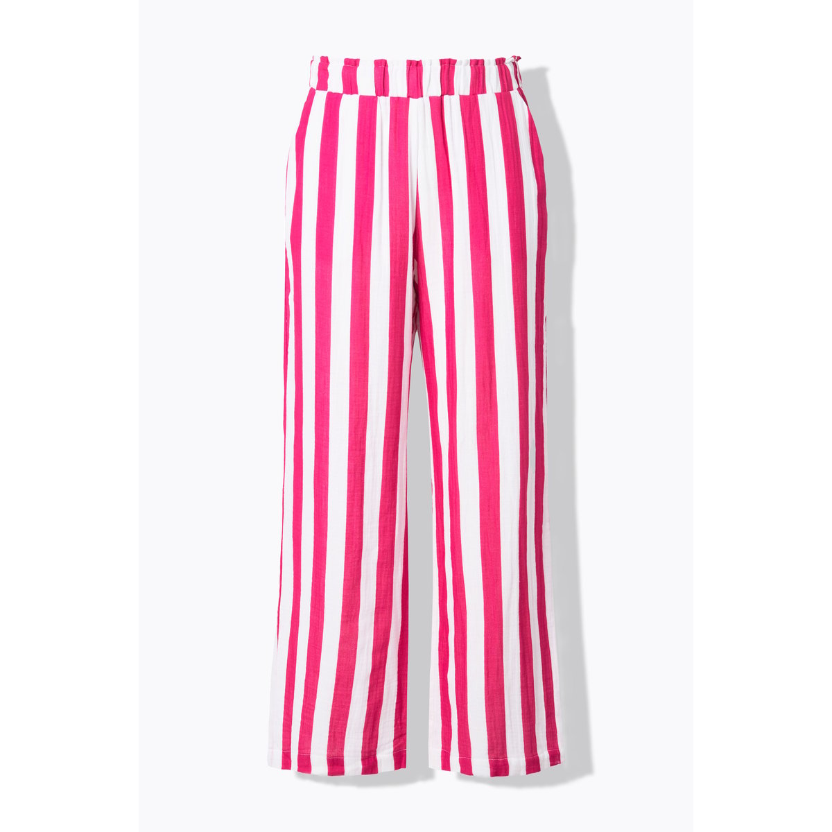 Pantalon en mousseline rayée rose vif, STUDIO UNTOLD