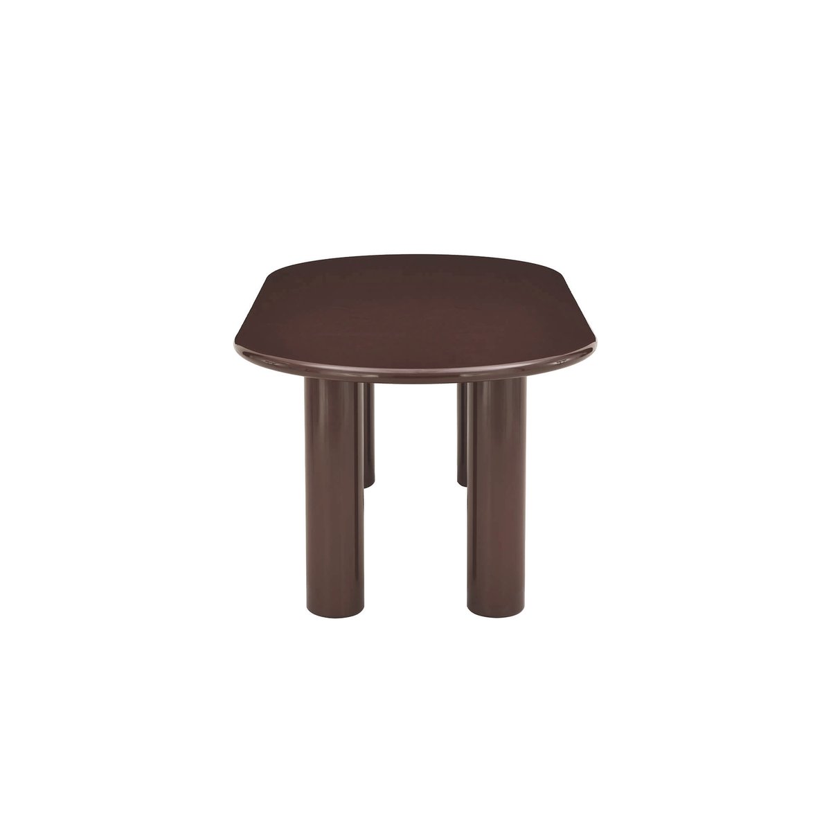 Table de séjour laquée brillante NORI marron, SORELH