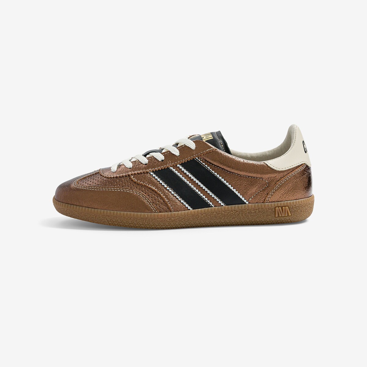 Baskets en cuir bronze, CAVAL