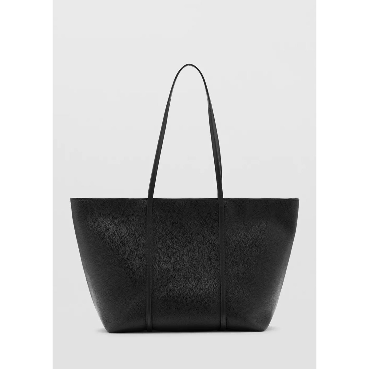 Sac cabas anse double noir, MANGO