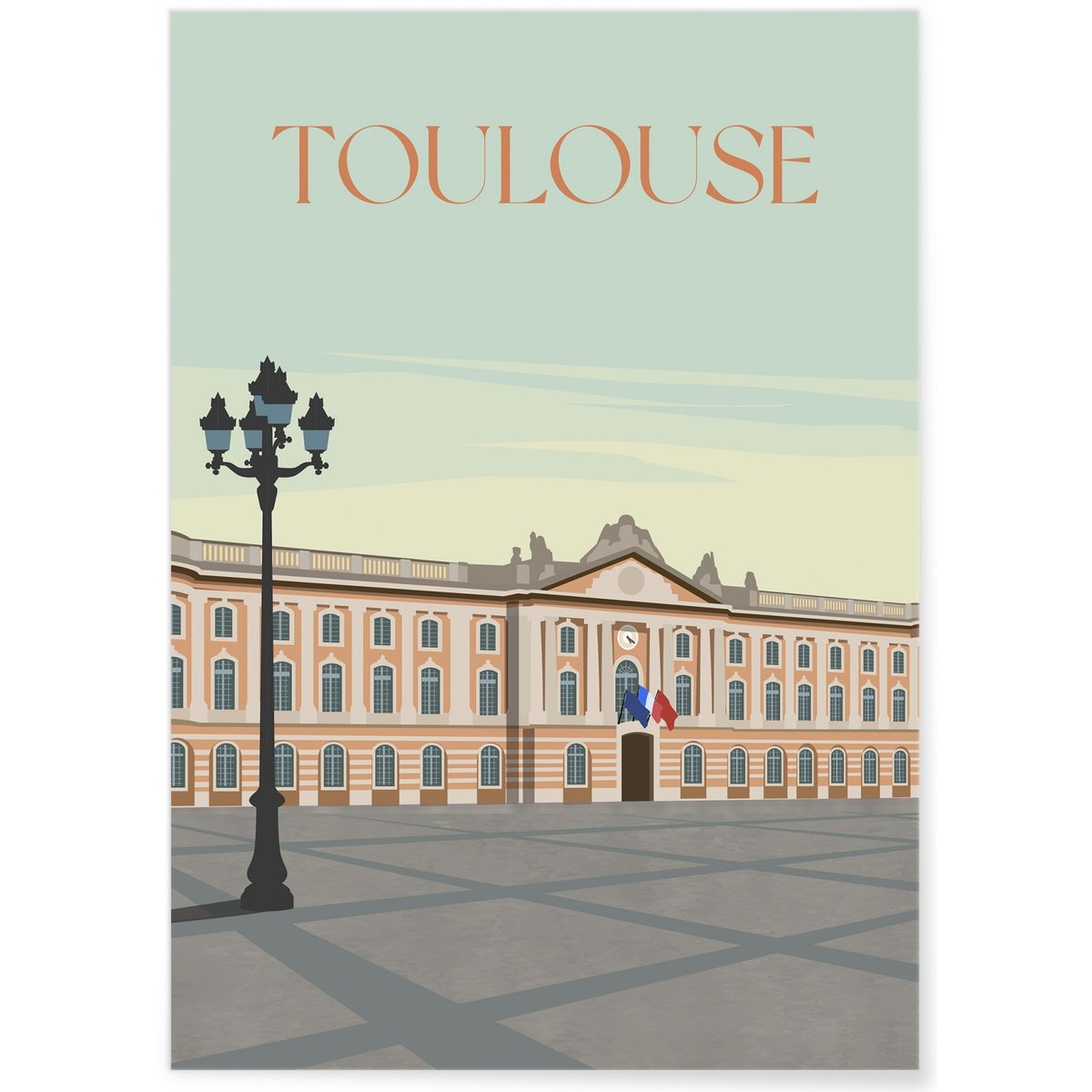 Affiche ville Toulouse 2 blanc, L'AFFICHERIE
