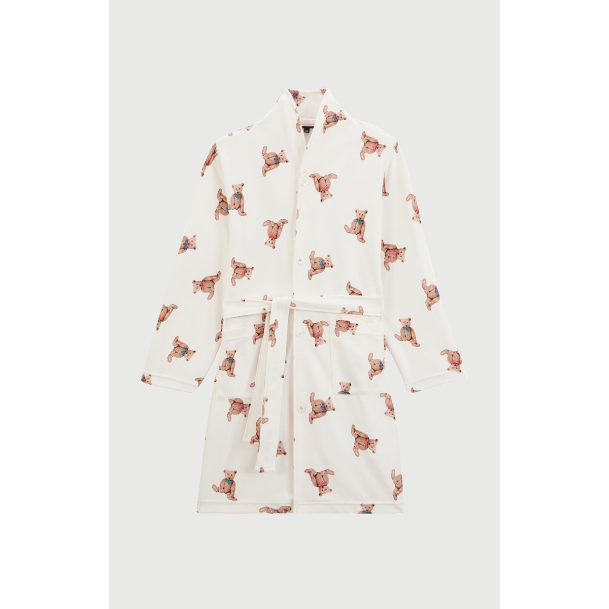 Robe de chambre enfant imprimé Old Teddy ivoire, ARTHUR