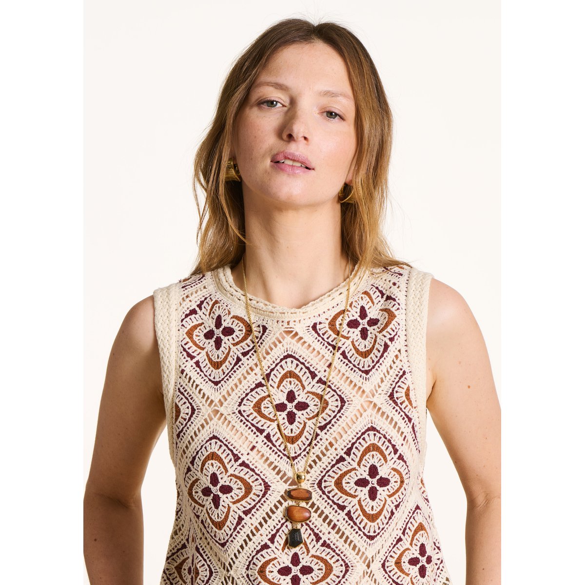 Collier sautoir avec bois bois, LA FEE MARABOUTEE