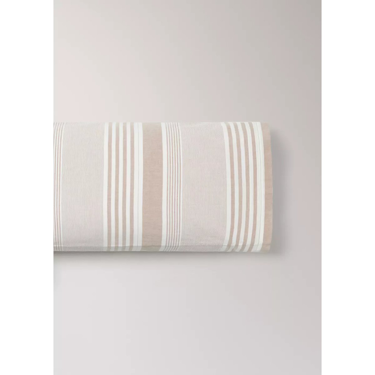 Taie d'oreiller coton rayures 45x110 cm tabac, MANGO HOME