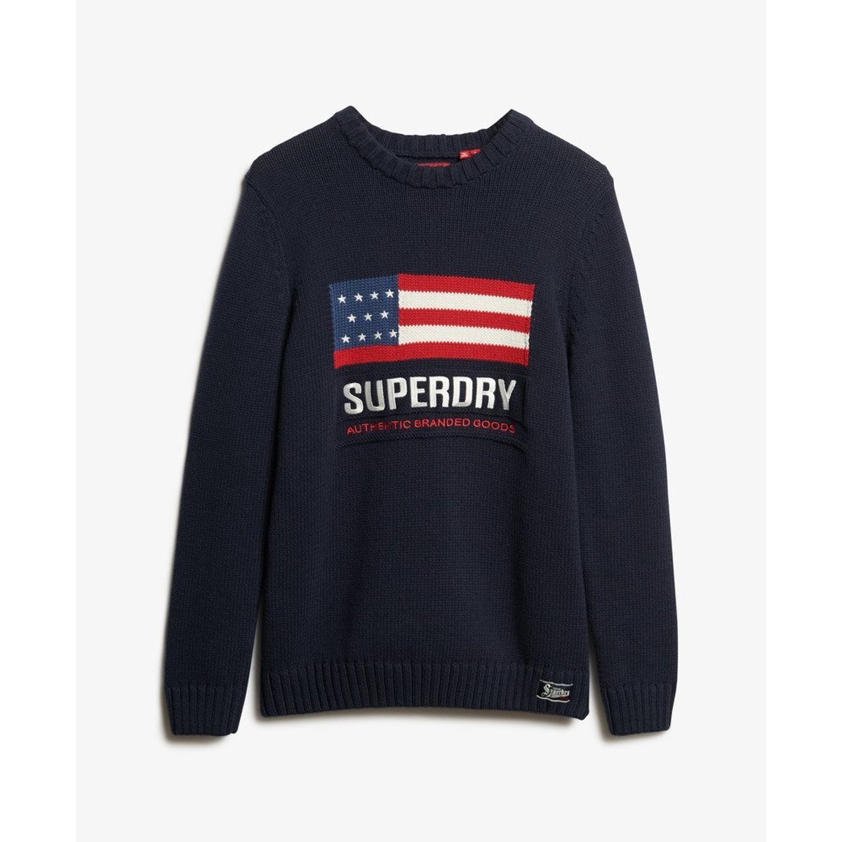 Pull Tricoté Athletic Vintage bleu marine éclipse, SUPERDRY