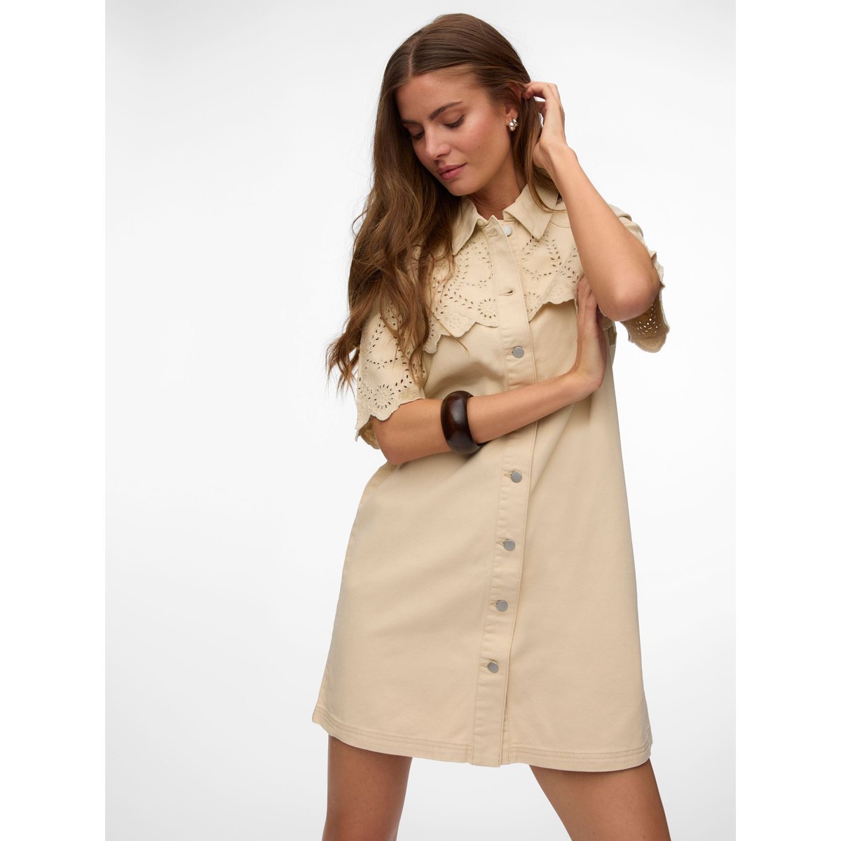 Robe En Denim ecru, VERO MODA