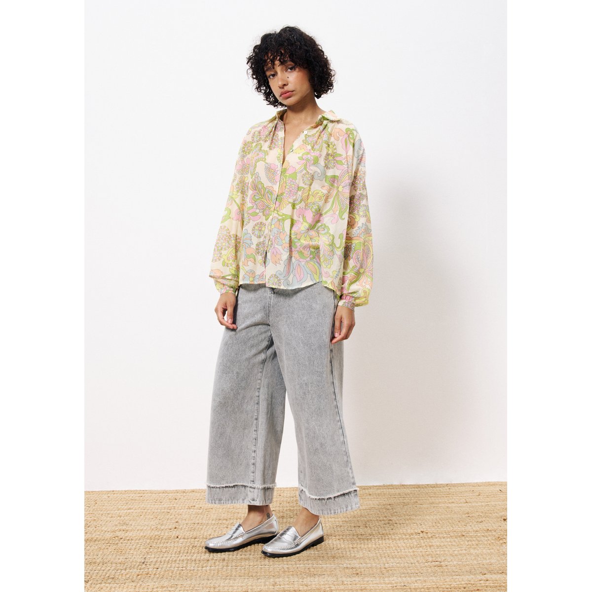 Chemise  en coton ISNELLE cachemire, FRNCH