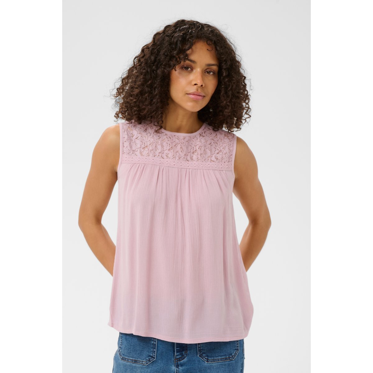 Blouse sans manches violet mauve shadows, KAFFE