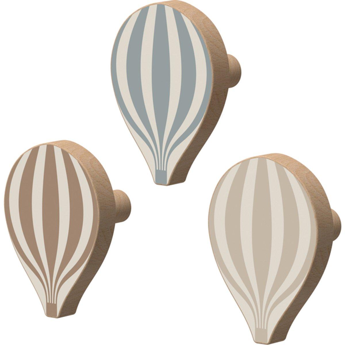 Lot de 3 patères rose, bleu, marron, CAM CAM