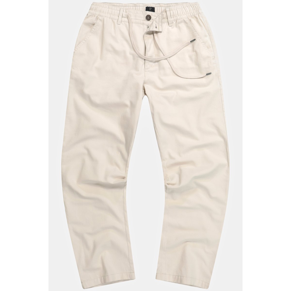 Pantalon aspect lin. Taille élastique. Coupe vanille, JP1880