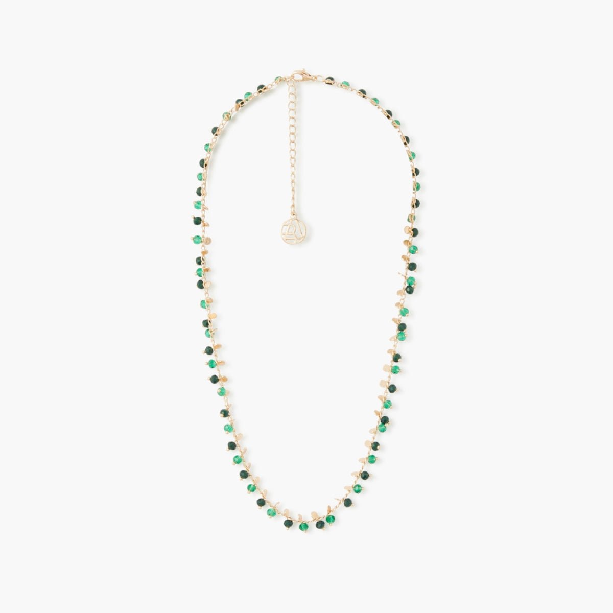 Collier perles à facettes vertes vert, BALABOOSTE